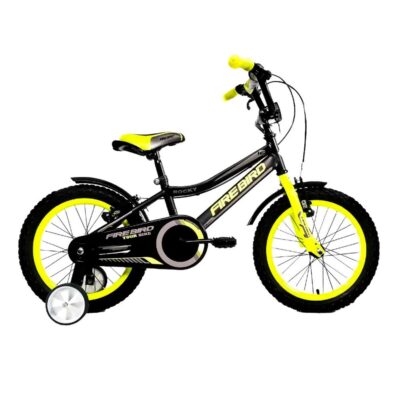 Bicicleta-para-niños-Fire-Bird-Rocky-con-rueditas-R16-Negra