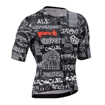 Jersey-de-ciclismo-Pavé-Unisex-Grafiti-Negro-01