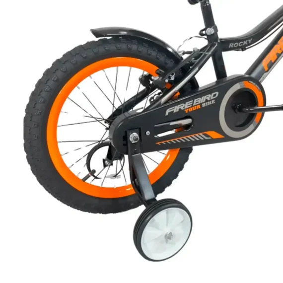 Bicicleta para niños Fire Bird Rocky con rueditas R16 Naranja ok 04