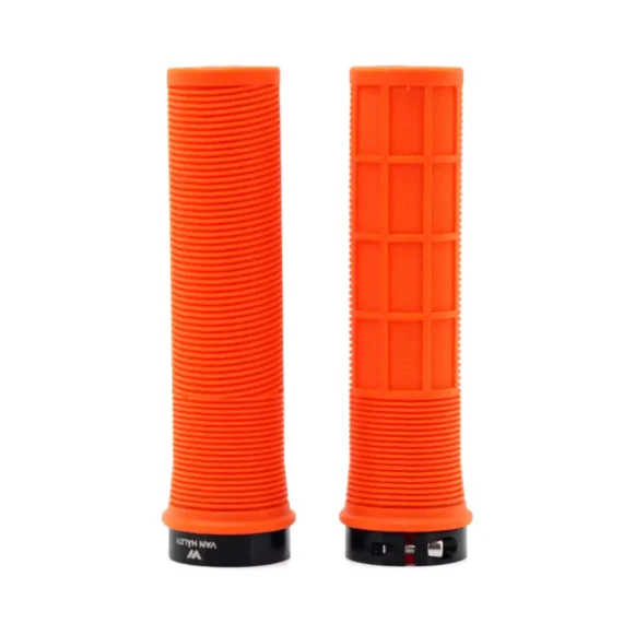 Puños de goma Van Halen micro acanalado con aro de aluminio naranja 01